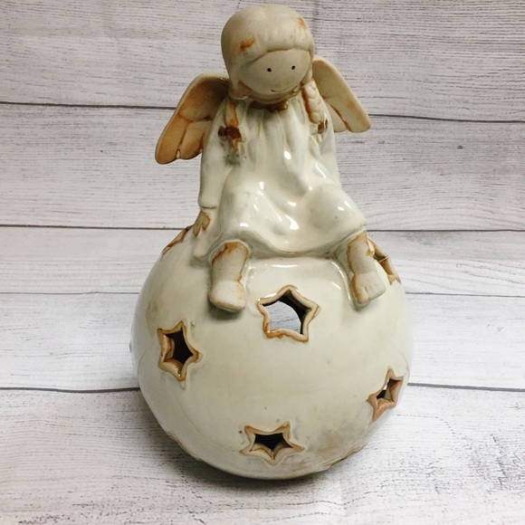 Other - CANDLE/VOTIVE HOLDER Girl Angel ~Ceramic/Stone